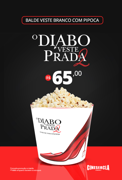 Balde Branco Diabo Veste Prada 2 Com Pipoca