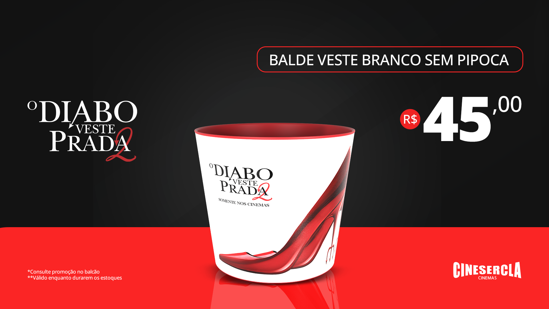Banner Balde Branco Diabo Veste Prada 2 Sem Pipoca