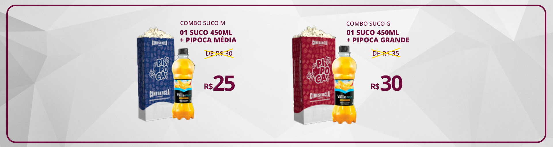 Oferta Combos com Suco