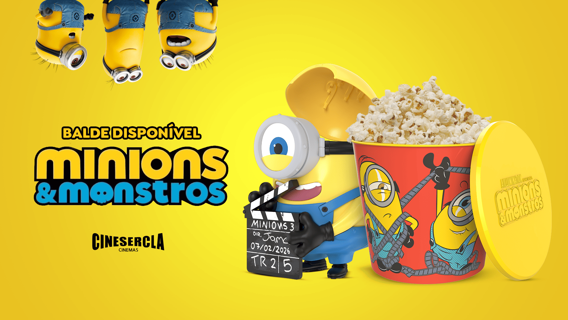 Banner Balde Minions & Monstros 